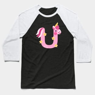 Letter U animal alphabet back to school Baseball T-Shirt